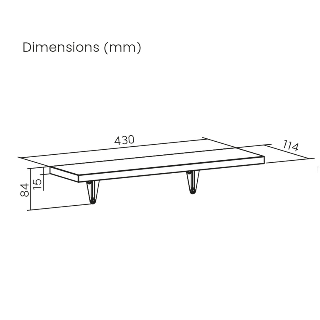 Maclean wandplanken, set van 12 stuks, max. 8kg, voor wandmontage, MC-331