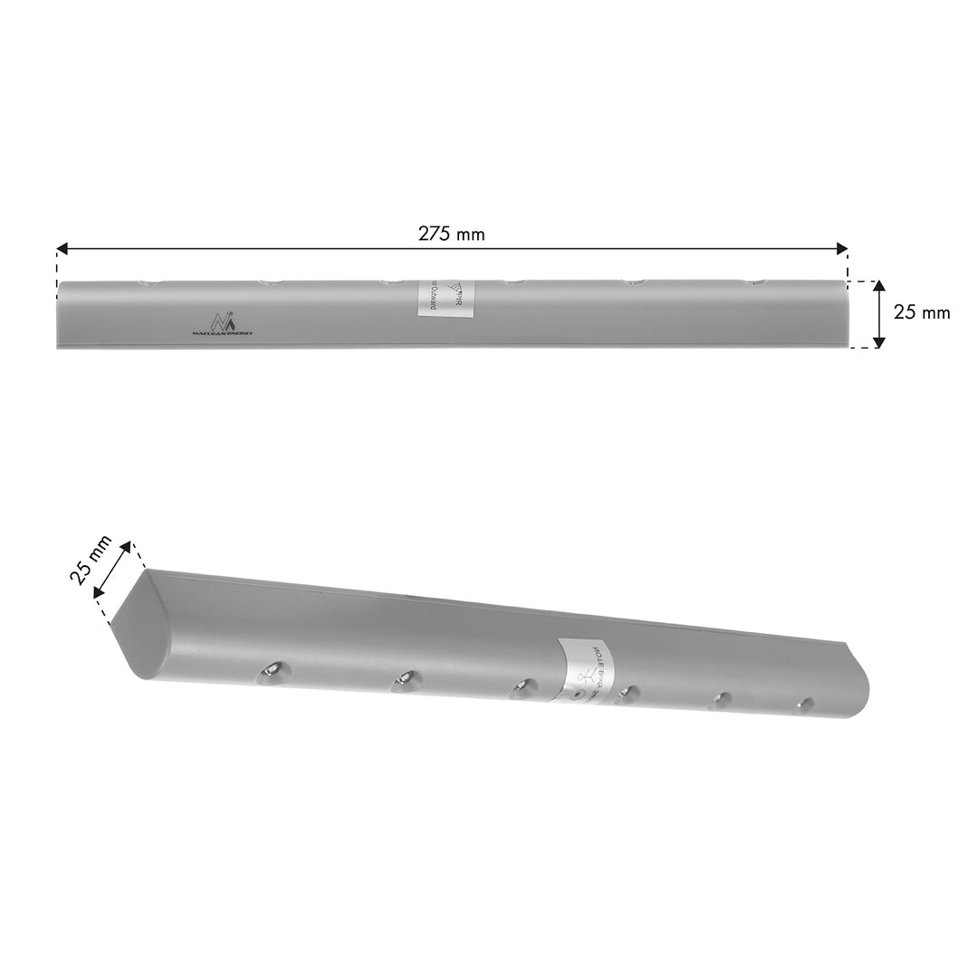 Maclean 6LED keukenlamp voor onder een kastje, langwerpig, met bewegingssensor, 5xAA, MCE123 + 5x AAA alkalinebatterij Varta Industrial