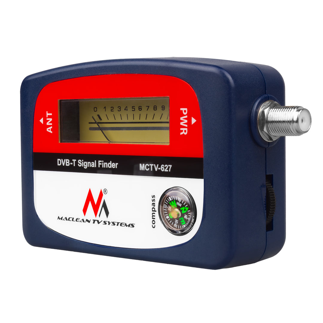 Maclean DVB-T TV meter, koffer, kabel 25 cm F-F, MCTV-627 + 10x AA Varta Industrial batterijen