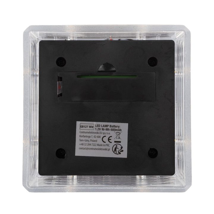 GreenBlue LED-zonnelamp voor paal, 80x80 mm, envelopvormige kap, 3200 K, GB127 WW