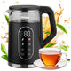 GreenBlue snoerloze waterkoker, inhoud 1,7 l, glazen waterreservoir, duidelijk display, temperatuurkeuze, 2200 W, GB670 B