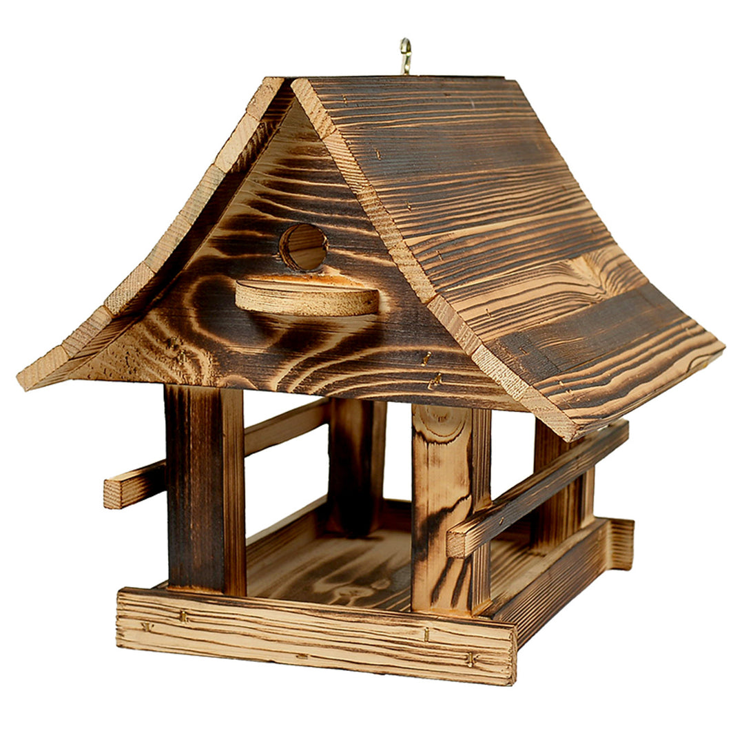 Woodok vogelvoederhuisje, hout, gebakken, ophanghaak + vogelzaad 1kg