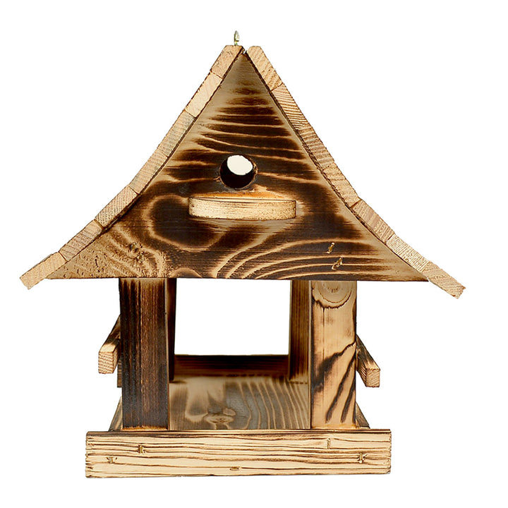 Woodok vogelvoederhuisje, hout, gebakken, ophanghaak + vogelzaad 1kg