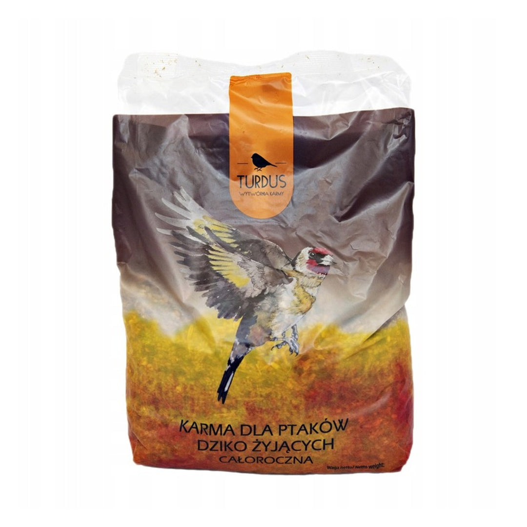 Woodok vogelvoederhuisje, hout, gebakken, ophanghaak + vogelzaad 1kg