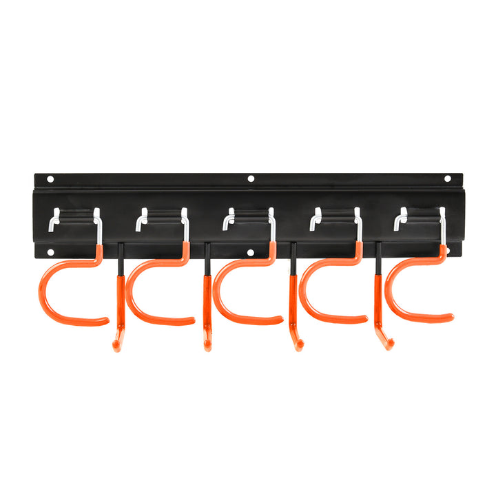 Maclean wandrek voor tuingereedschap, van staal, met haken, max. draagvermogen 30 kg, breedte 40 cm, MC-193