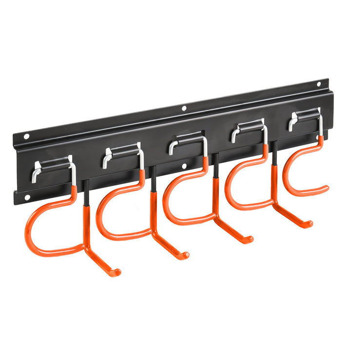 Maclean wandrek voor tuingereedschap, van staal, met haken, max. draagvermogen 30 kg, breedte 40 cm, MC-193
