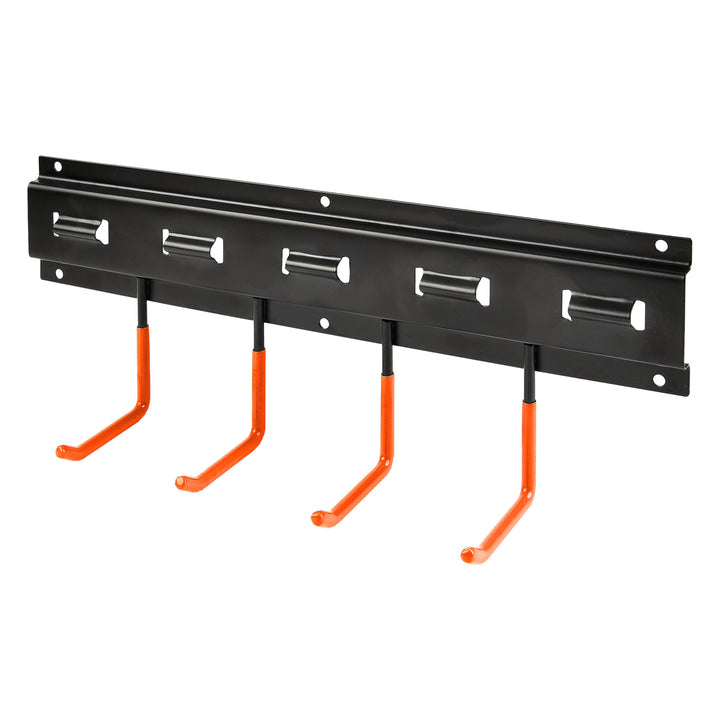 Maclean wandrek voor tuingereedschap, van staal, met haken, max. draagvermogen 30 kg, breedte 40 cm, MC-193
