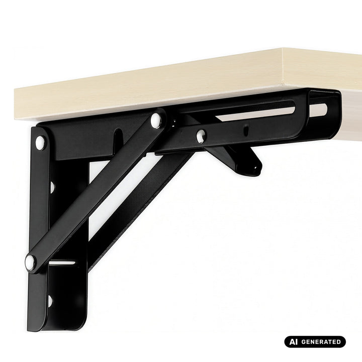 Inklapbare beugel voor Maclean-wandplank, min. 250 mm, max. 500 mm, max. 50 kg, 2 stuks, MC-194