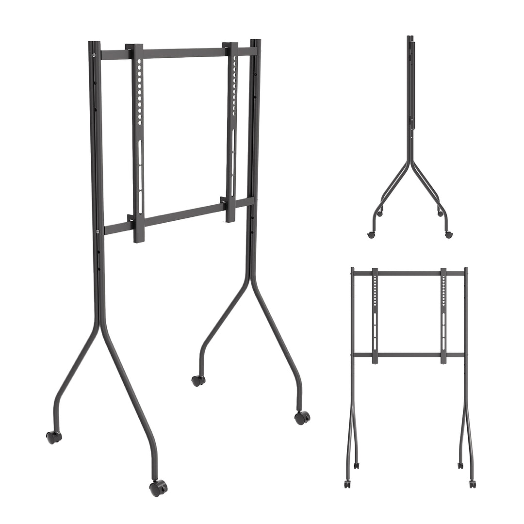 Maclean tv-standaard/tv-karretje, op wieltjes, 37-80", max. draagvermogen 50 kg, max. VESA 600x400, zwart, MC-180 B
