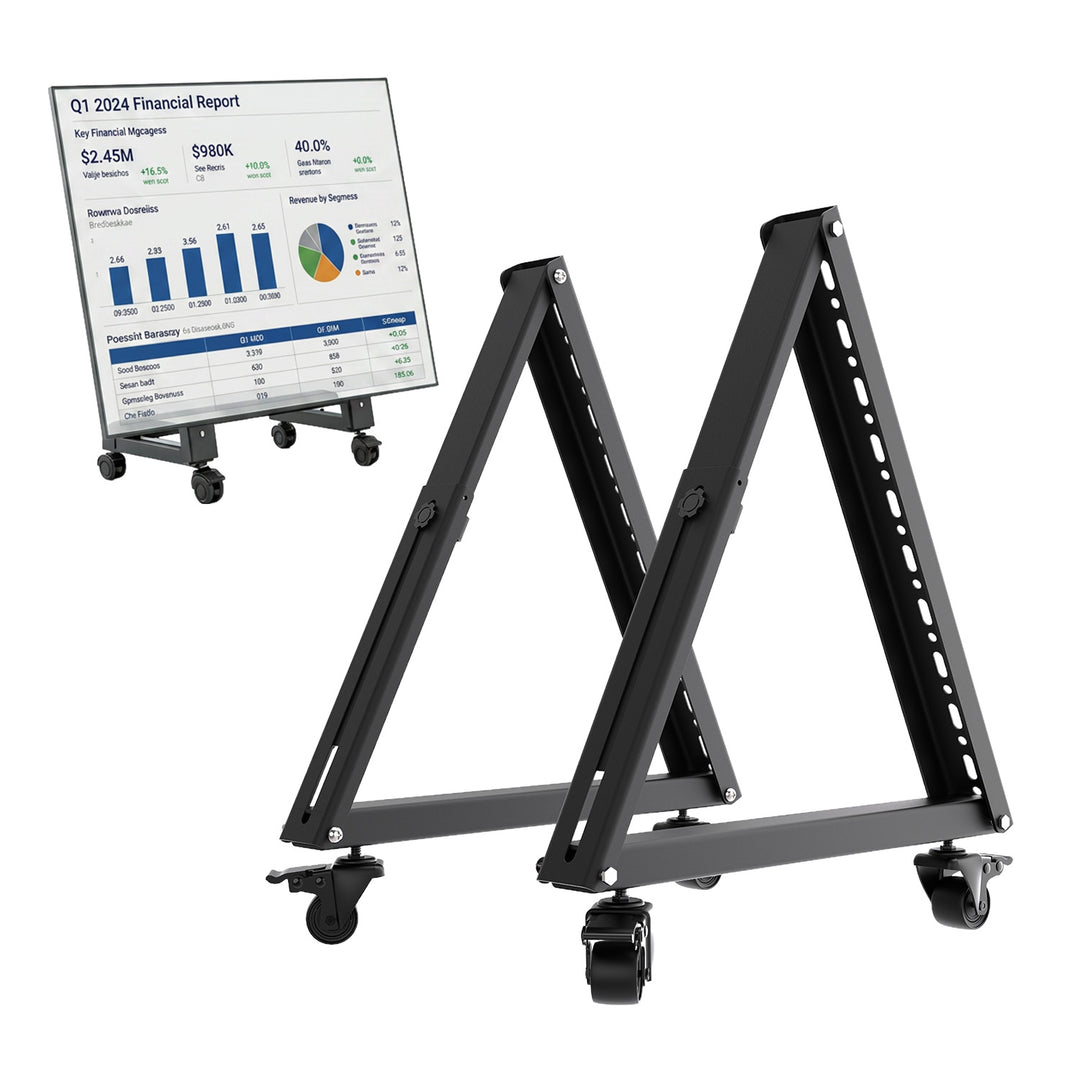 Maclean tv-kar / vloerstandaard, 37-80", max. VESA 800x400, max. 75 kg, verplaatsbaar, wielvergrendeling, MC-183