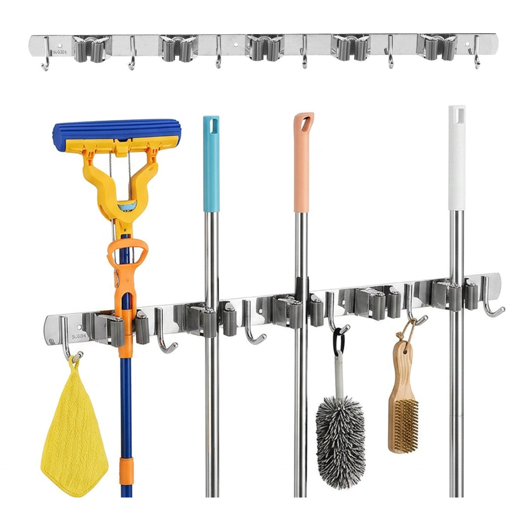 Maclean wandrek voor tuingereedschap en dweilen, van staal, met haken, max. belasting 20 kg, breedte 60 cm, MC-185