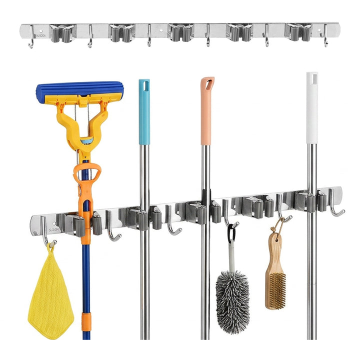 Maclean wandrek voor tuingereedschap en dweilen, van staal, met haken, max. belasting 20 kg, breedte 60 cm, MC-185