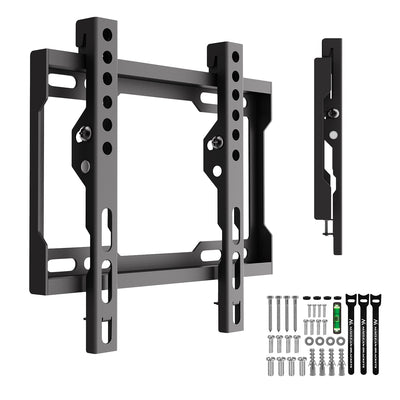 Maclean tv-beugel/hanger, max. VESA 200x200, 13-43", tot 45 kg, zwart, kantelbaar van 0° tot -8°, MC-186