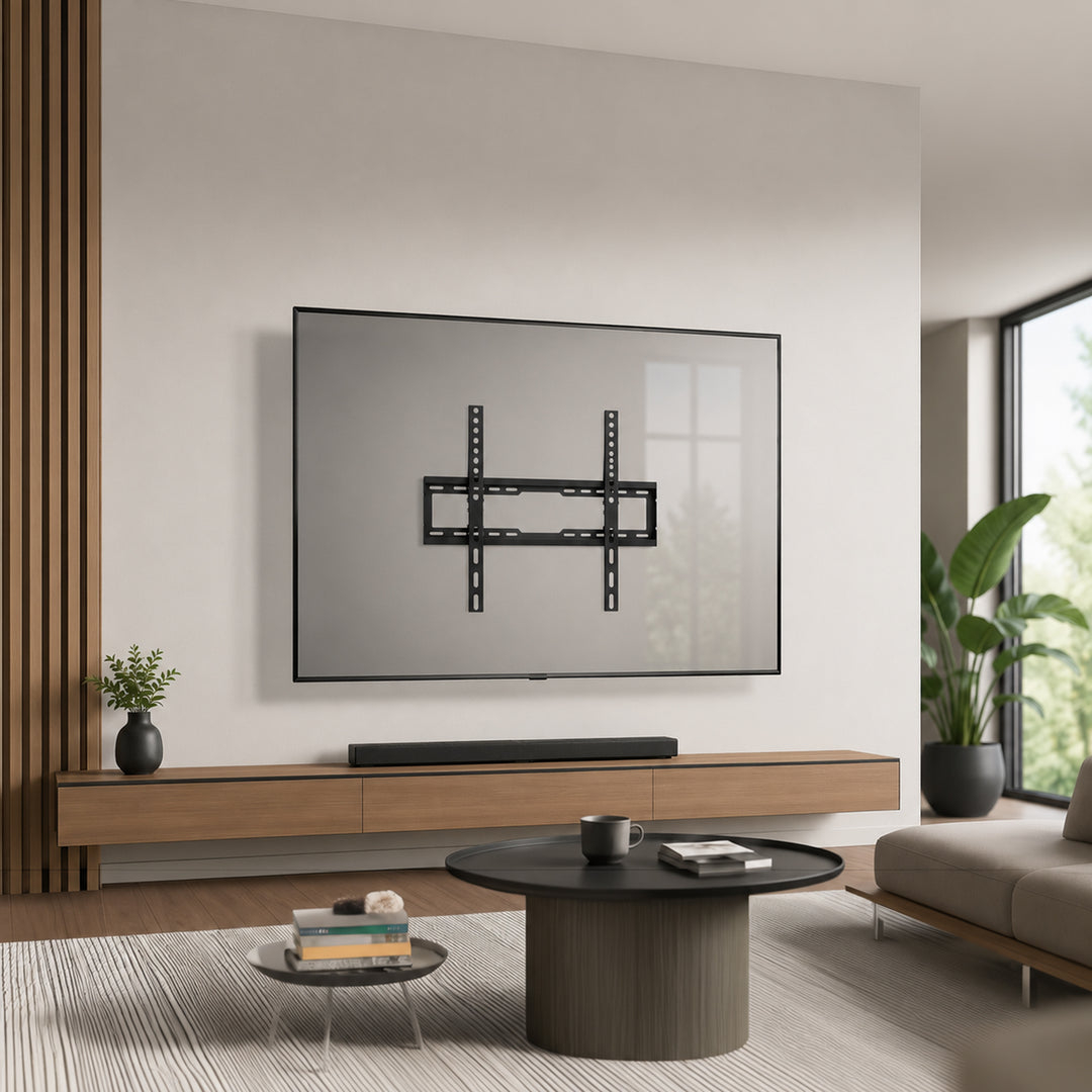 Maclean tv-beugel/hanger, max. VESA 600x400, 37-86", tot 45 kg, zwart, kantelbaar van 0° tot -8°, MC-188