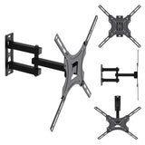 Maclean tv-beugel/hanger, max. VESA 400x400, 32-55", tot 25 kg, zwart, kantelbaar van 0° tot -15° en draaibaar van +90° tot -90°, MC-190