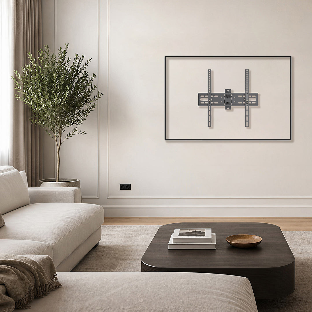 Maclean tv-beugel/hanger, max. VESA 400x400, 32-55", tot 30 kg, zwart, kantelbaar +2°~-10° en draaibaar +90°~-90°, MC-191