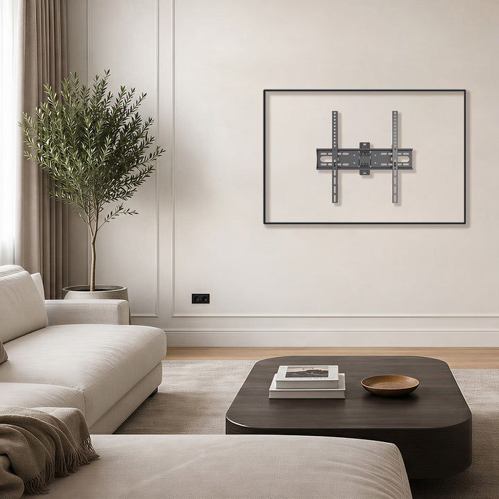 Maclean tv-beugel/hanger, max. VESA 400x400, 32-55", tot 30 kg, zwart, kantelbaar +2°~-10° en draaibaar +90°~-90°, MC-191