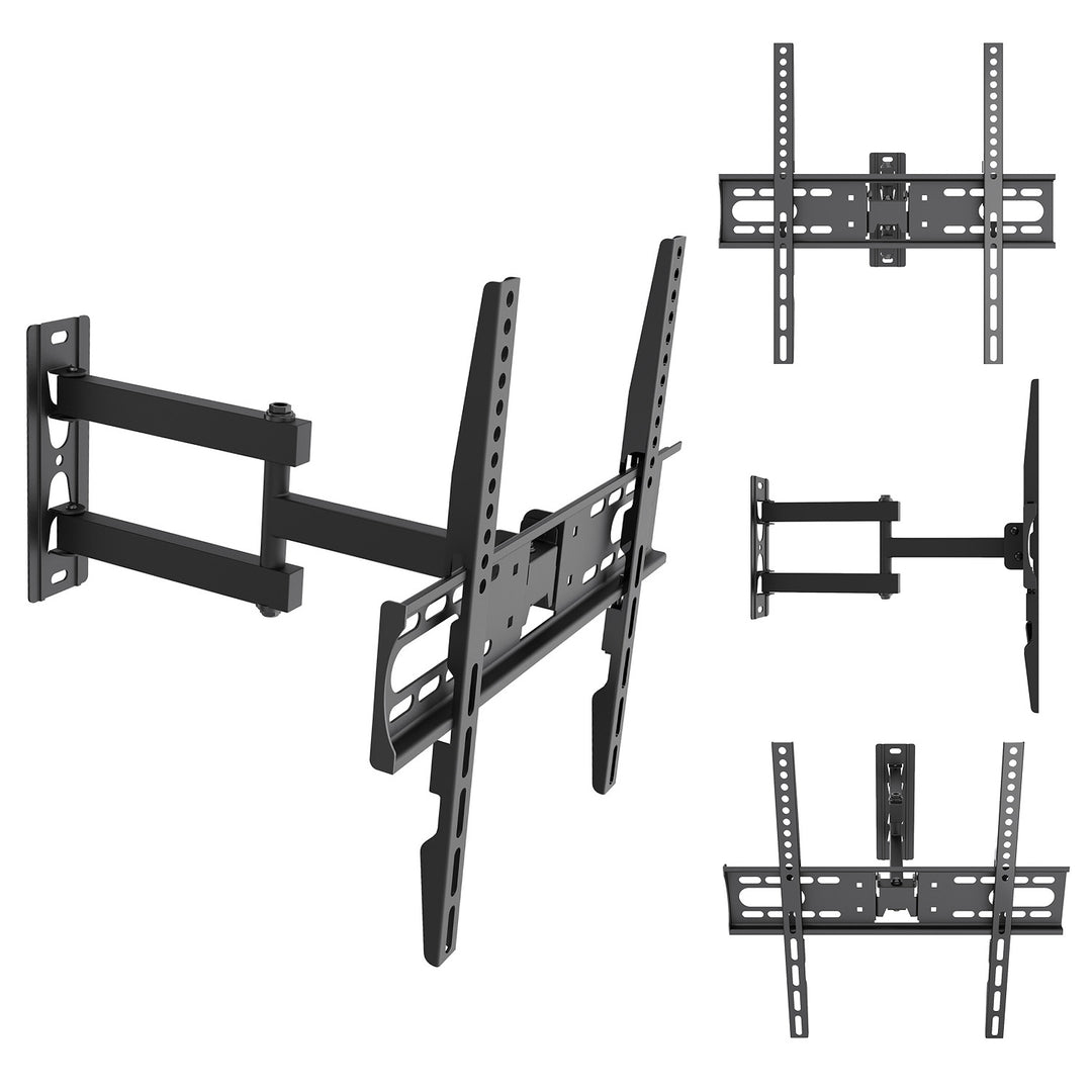 Maclean tv-beugel/hanger, max. VESA 400x400, 32-55", tot 30 kg, zwart, kantelbaar +2°~-10° en draaibaar +90°~-90°, MC-191