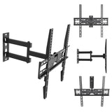 Maclean tv-beugel/hanger, max. VESA 400x400, 32-55", tot 30 kg, zwart, kantelbaar +2°~-10° en draaibaar +90°~-90°, MC-191