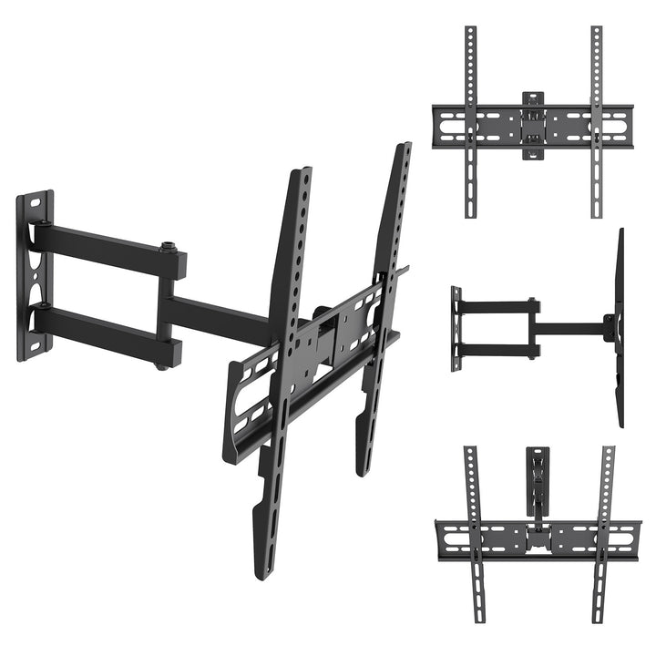 Maclean tv-beugel/hanger, max. VESA 400x400, 32-55", tot 30 kg, zwart, kantelbaar +2°~-10° en draaibaar +90°~-90°, MC-191