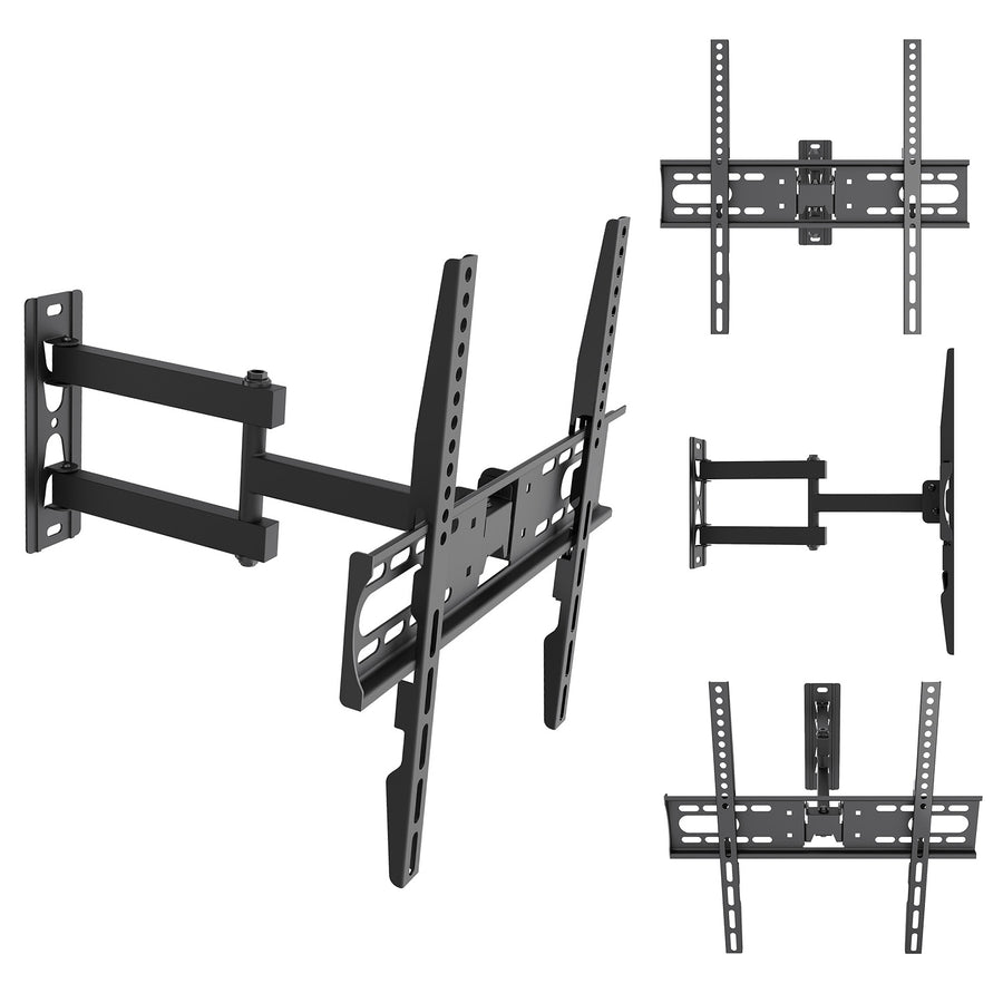 Maclean tv-beugel/hanger, max. VESA 400x400, 32-55", tot 30 kg, zwart, kantelbaar +2°~-10° en draaibaar +90°~-90°, MC-191