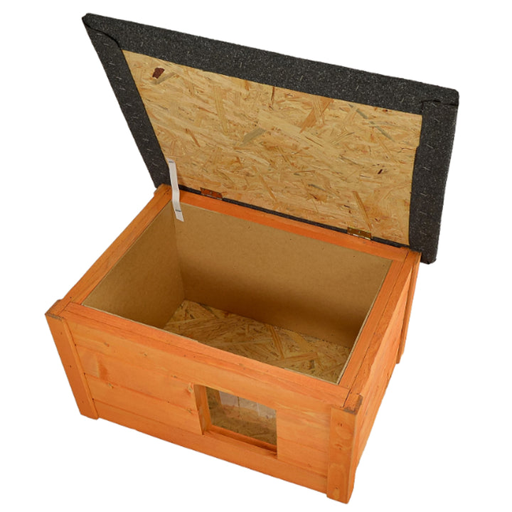 Kennel voor honden, katten Woodok, geïsoleerd, vurenhout + hondenbed