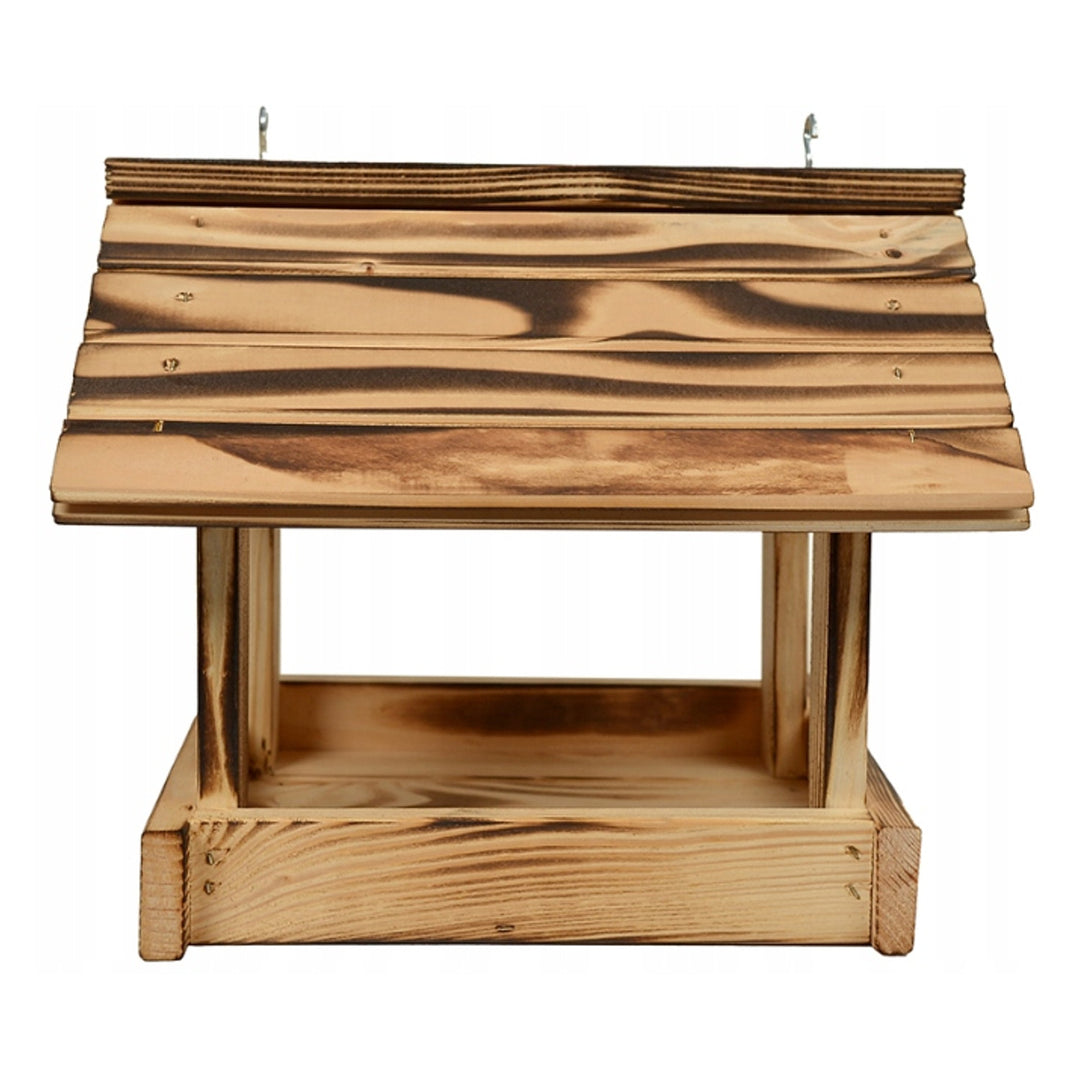 Woodok vogelvoederhuisje, vurenhout, gebakken, sterke haken + vogelzaad 1kg