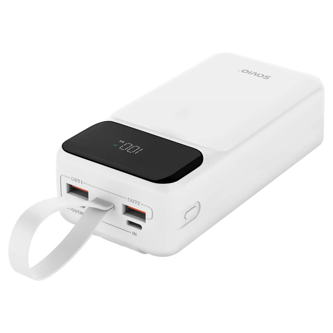 Powerbank SAVIO, 2 poorten USB, 1 poort USB-C, Quick Charge, Power Delivery, SAVBA-11