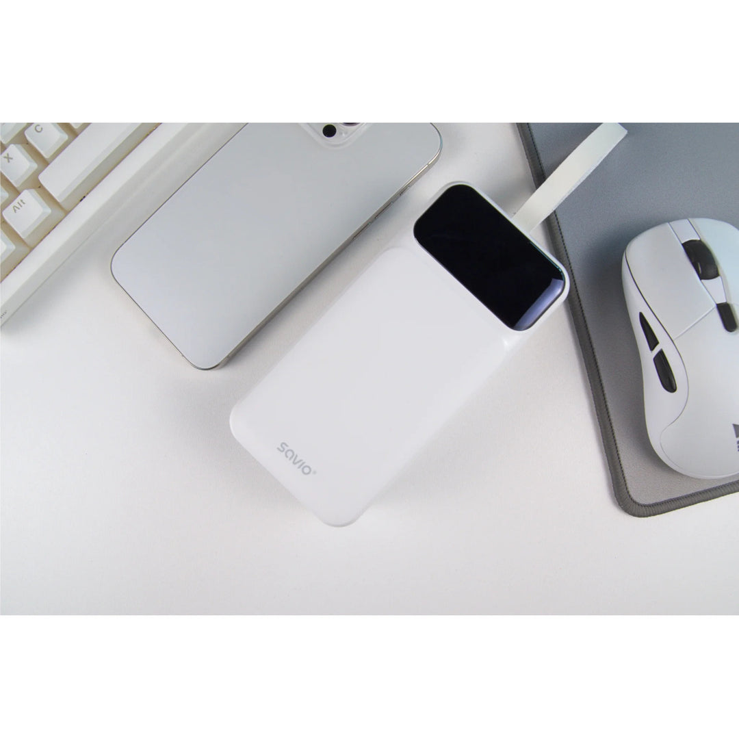 Powerbank SAVIO, 2 poorten USB, 1 poort USB-C, Quick Charge, Power Delivery, SAVBA-11
