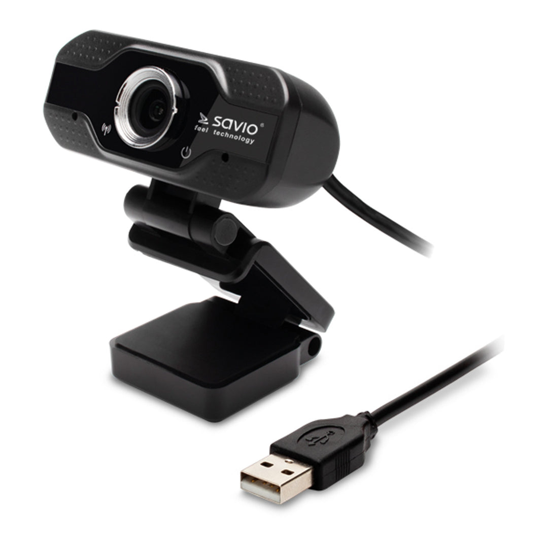 Savio webcam, Full HD-resolutie 1920x1080, microfoon, USB, SAVCAK-01