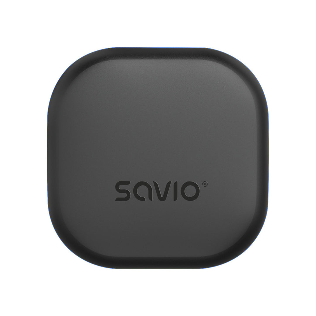 Draadloze hoofdtelefoon Savio, Bluetooth 5.3, ANC, USB-C, zwart