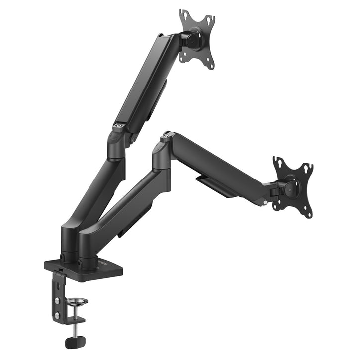 Savio dubbele monitorsteun, 17-32'', 9kg belasting per monitor, VESA, veermechanisme, zwart, SAVUM-04