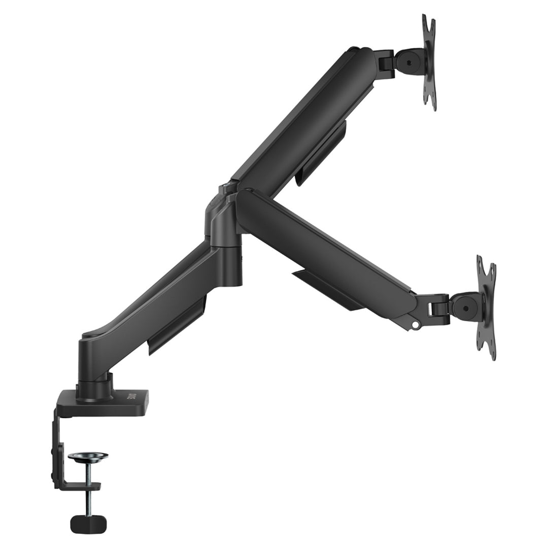Savio dubbele monitorsteun, 17-32'', 9kg belasting per monitor, VESA, veermechanisme, zwart, SAVUM-04