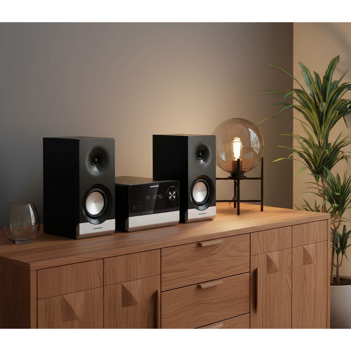 Blaupunkt Microfoon, CD, USB, FM-radio, Bluetooth, afstandsbediening, klok met alarmfunctie, MS40.2BT