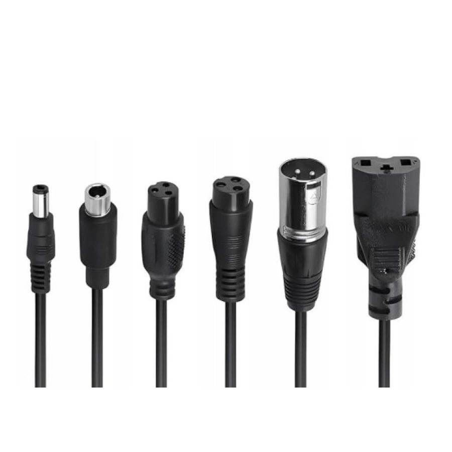 Lextool universele oplader voor scooters en elektrische voertuigen, 54,6V 2A, 6 DC-stekkers, LXG95