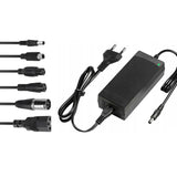 Lextool universele oplader voor scooters en elektrische voertuigen, 54,6V 2A, 6 DC-stekkers, LXG95