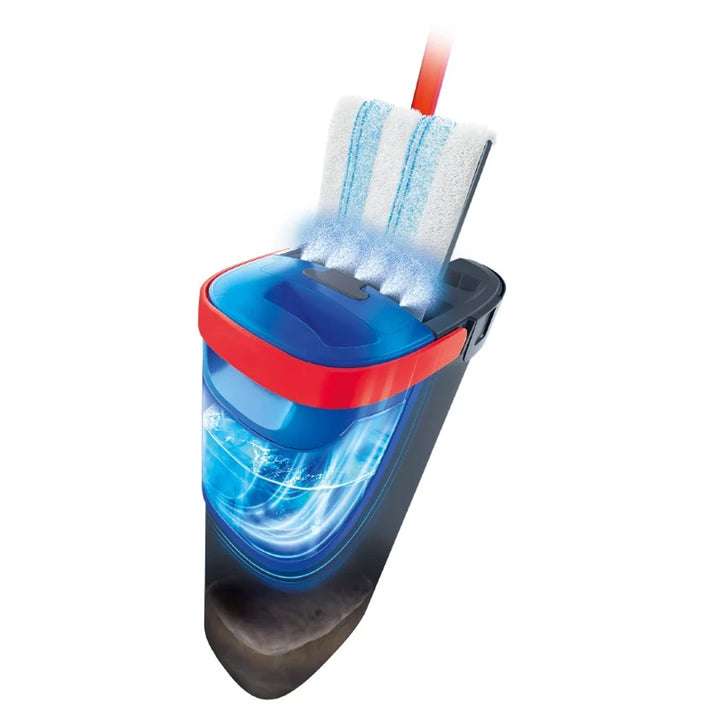 Vileda H2prO vlakmop, 100% scheiding schoon/vuil water, twee reservoirs, microvezelpad, 360° punt, 175774