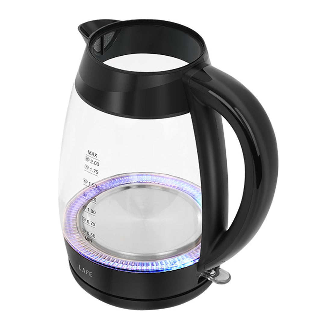 Lafe waterkoker, vermogen 2200W, inhoud 2l, glas, Essential XL