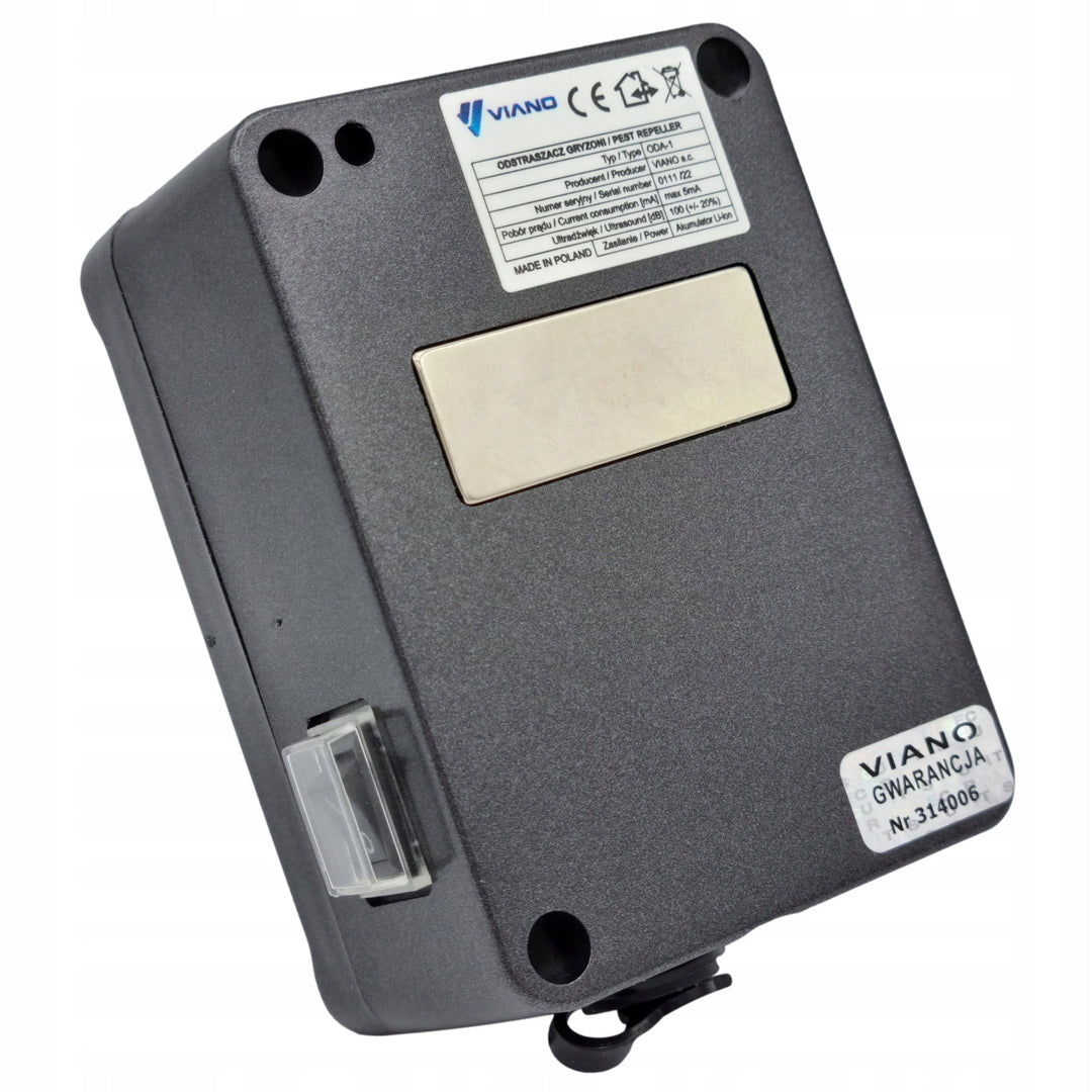 Draadloos knaagdierafschrikmiddel, marter-, muizenafschrikmiddel Viano, ingebouwde 4000mAh batterij, grote zoemer, ODA1