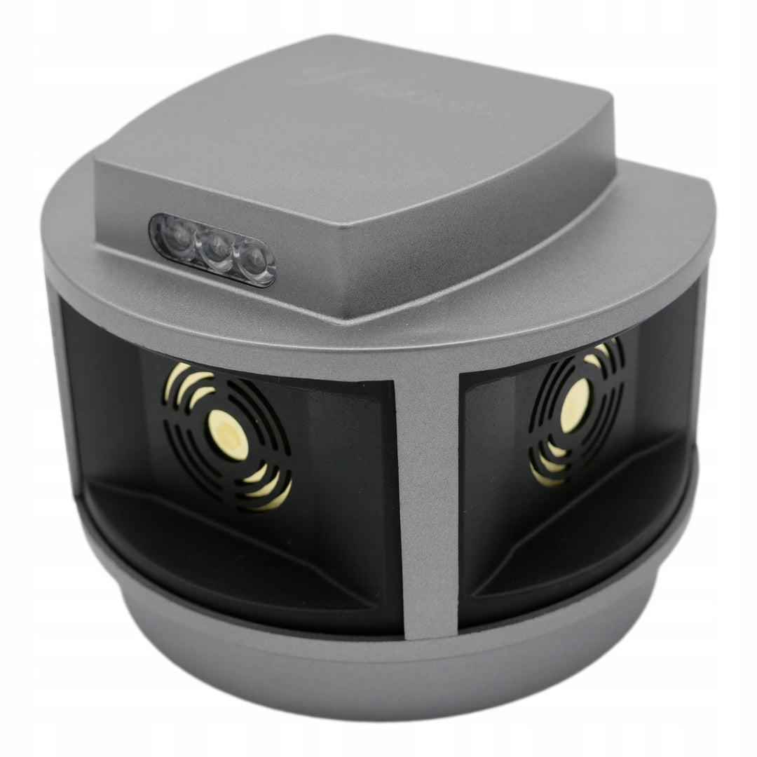 Knaagdierbestrijdingsmiddel, marterbestrijdingsmiddel, muizenbestrijdingsmiddel Viano, ultrasone generator, stroboscooppaneel, drie luidsprekers, Trio-Strob