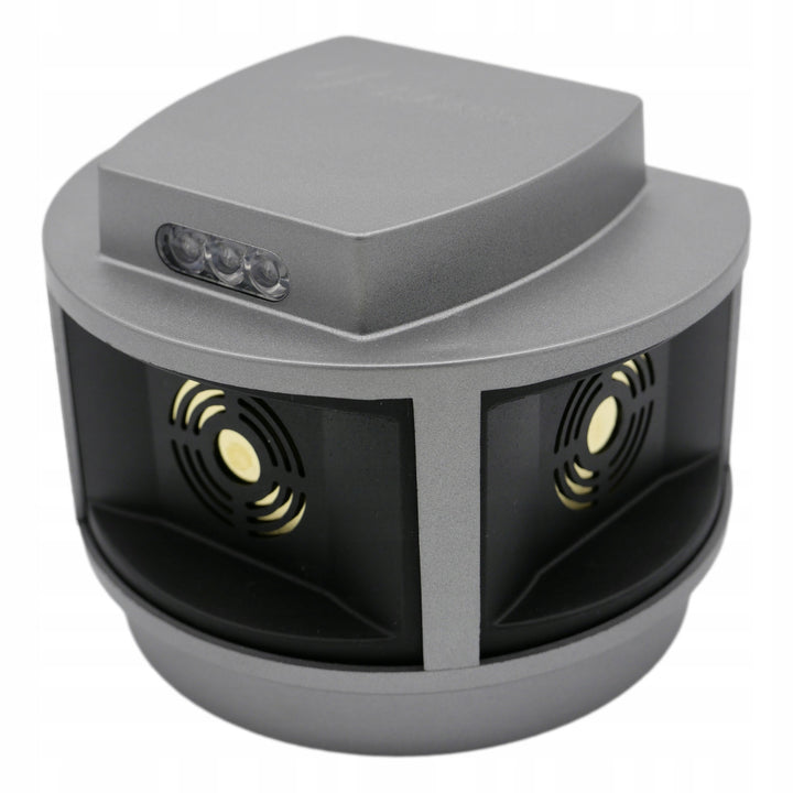 Knaagdierbestrijdingsmiddel, marterbestrijdingsmiddel, muizenbestrijdingsmiddel Viano, ultrasone generator, stroboscooppaneel, drie luidsprekers, Trio-Strob
