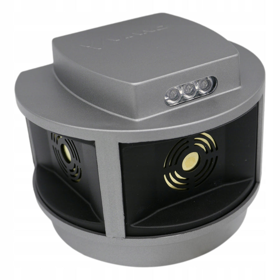 Knaagdierbestrijdingsmiddel, marterbestrijdingsmiddel, muizenbestrijdingsmiddel Viano, ultrasone generator, stroboscooppaneel, drie luidsprekers, Trio-Strob