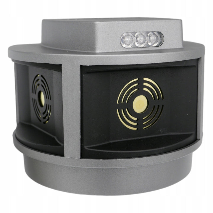 Knaagdierbestrijdingsmiddel, marterbestrijdingsmiddel, muizenbestrijdingsmiddel Viano, ultrasone generator, stroboscooppaneel, drie luidsprekers, Trio-Strob