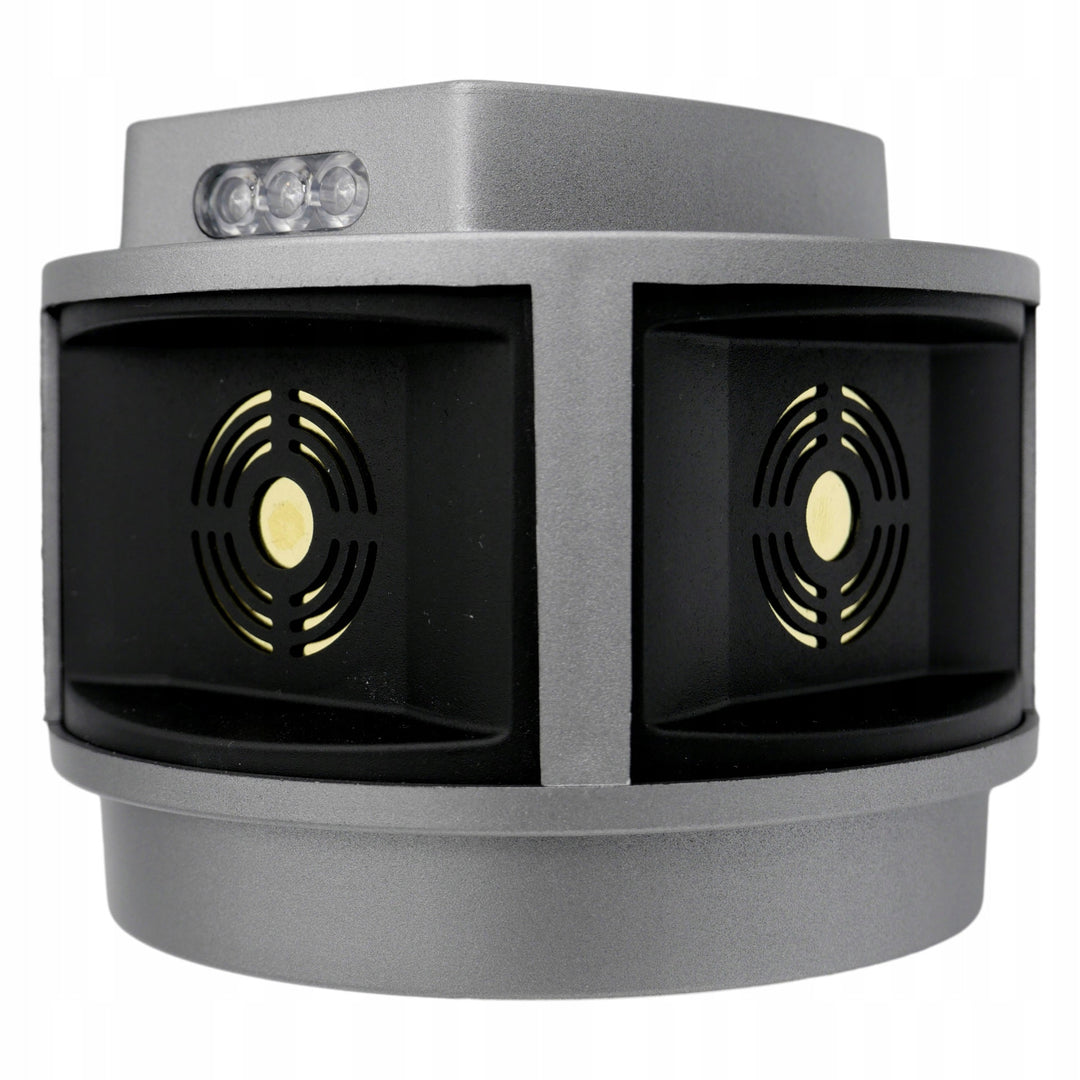 Knaagdierbestrijdingsmiddel, marterbestrijdingsmiddel, muizenbestrijdingsmiddel Viano, ultrasone generator, stroboscooppaneel, drie luidsprekers, Trio-Strob