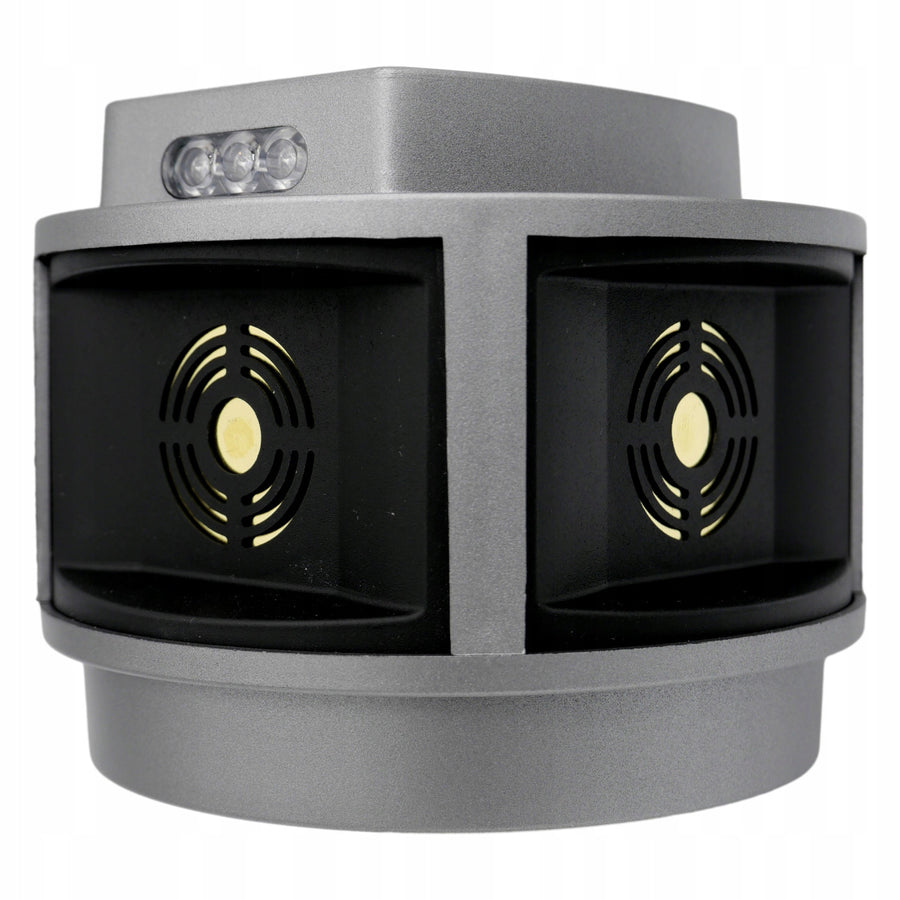 Knaagdierbestrijdingsmiddel, marterbestrijdingsmiddel, muizenbestrijdingsmiddel Viano, ultrasone generator, stroboscooppaneel, drie luidsprekers, Trio-Strob