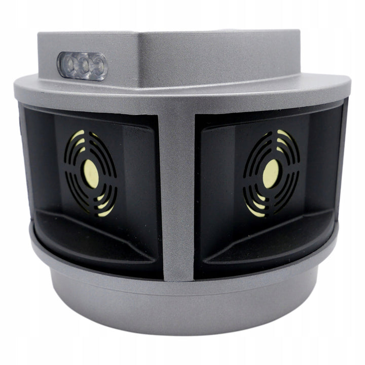 Knaagdierbestrijdingsmiddel, marterbestrijdingsmiddel, muizenbestrijdingsmiddel Viano, ultrasone generator, stroboscooppaneel, drie luidsprekers, Trio-Strob