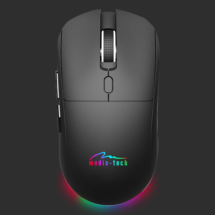 Draadloze 2-in-1 (BT/RF) muis voor stil en opladen MT1124, Media-Tech