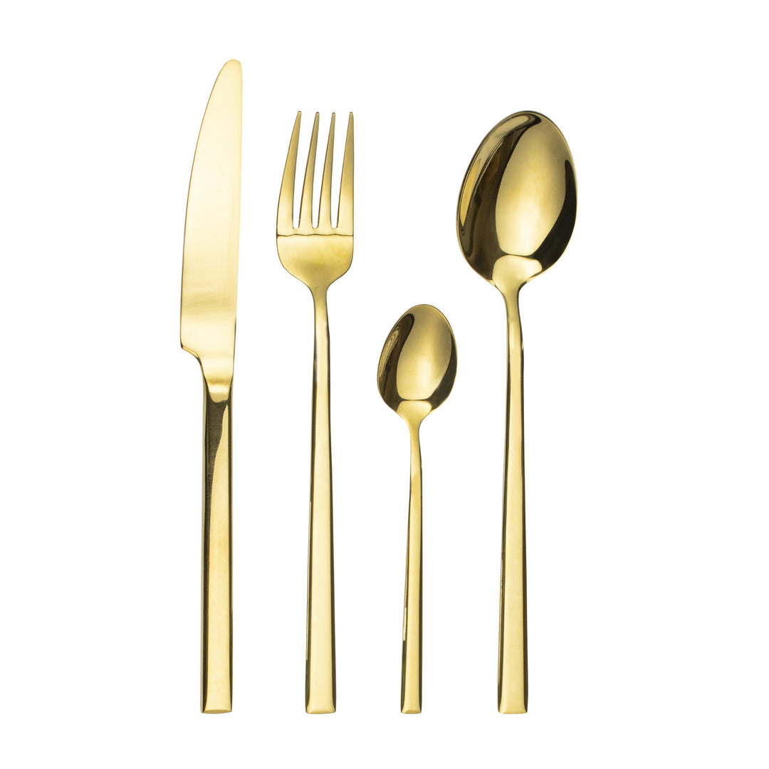 Bestekset voor 6 personen Como Gold 24-delige geschenkdoos AMBITION