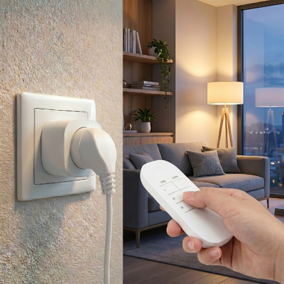 GreenBlue-stopcontacten met afstandsbediening, 3 stuks, programmeerbaar, bereik tot 30 m, 220-240 V AC, 50/60 Hz, 16 A, 433 MHz, GB313 F