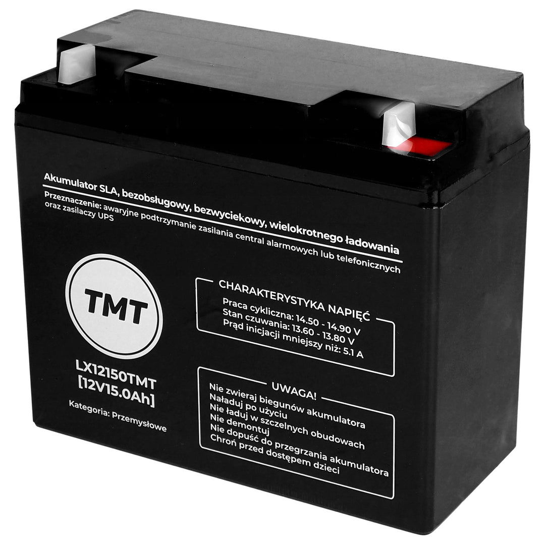 Onderhoudsvrije batterij, 12V, 15Ah, SLA, LX12150TMT